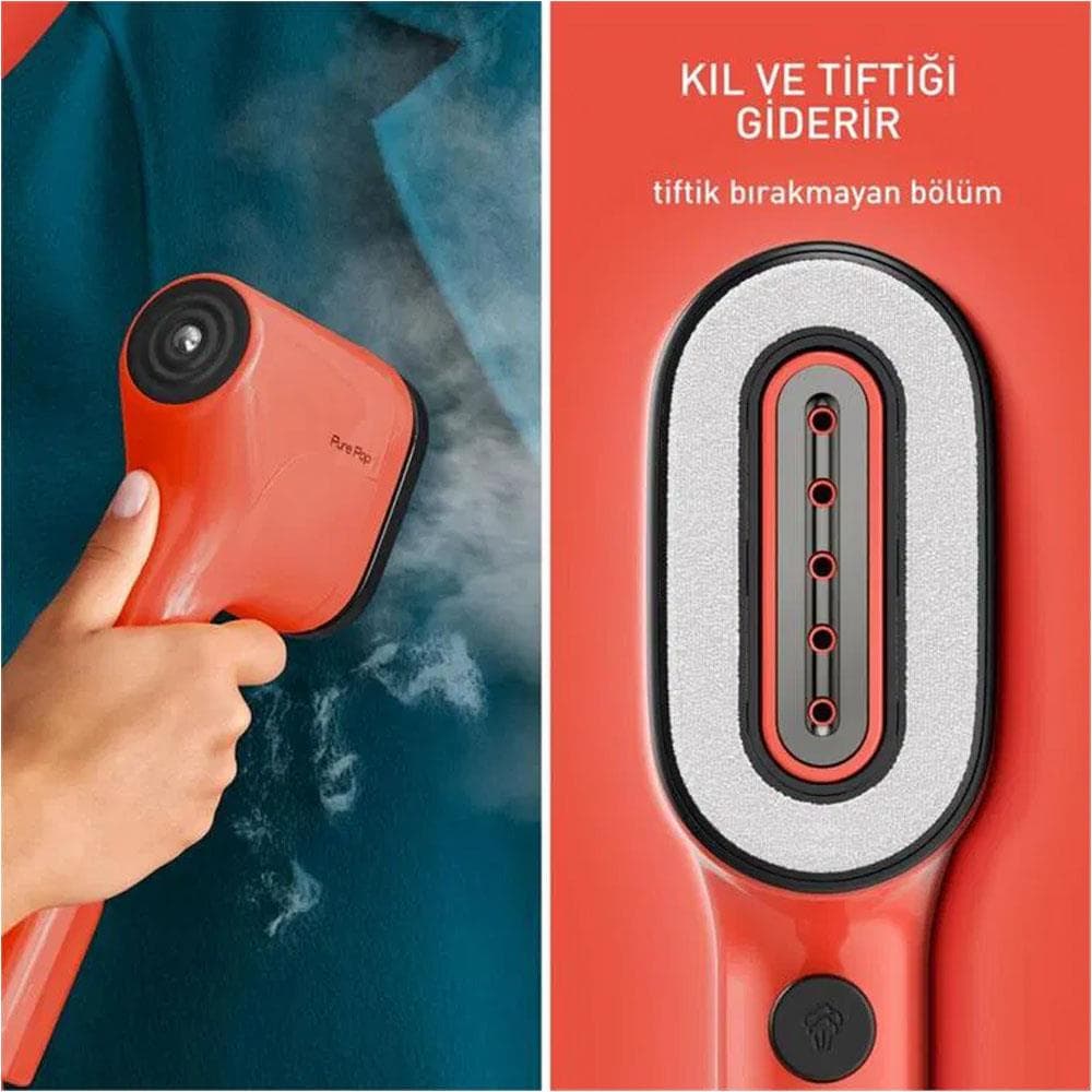 Tefal DT2022 Pure Pop Kırmızı Buharlı Düzleştirici ve Kırışık Giderici
